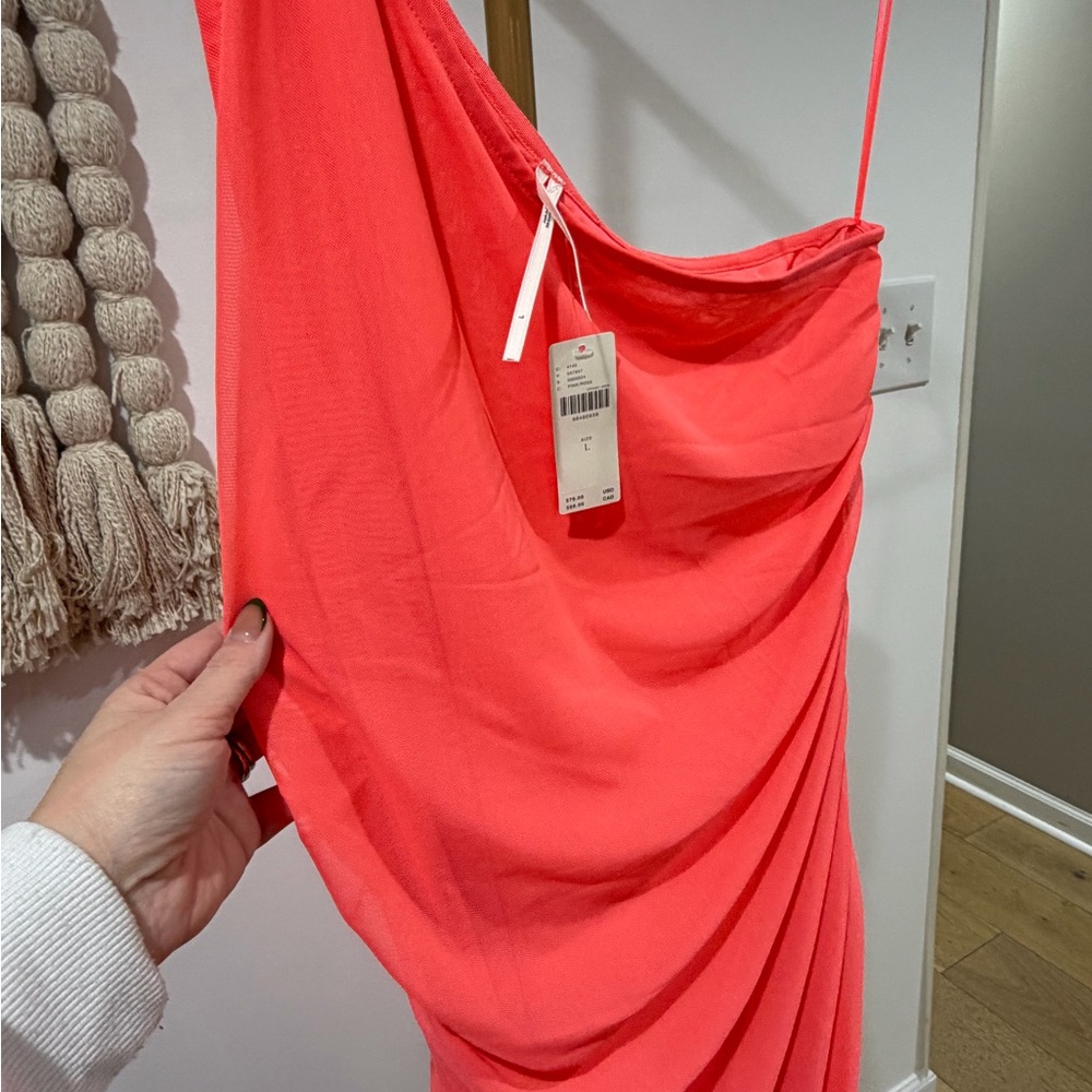 By Anthropologie One-Shoulder Mesh Mini Dress - Picture 8 of 9
